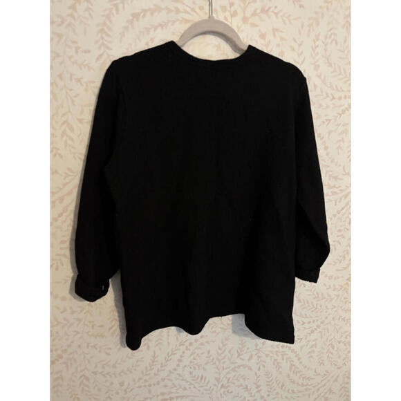 Vintage DKNY Jeans Black 100% Wool Sweater Size P - Picture 5 of 6